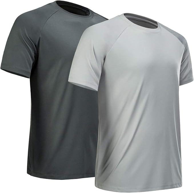 Workout Shirts for Men Short Sleeve Quick Dry Athletic Gym Active T Shirt Moisture Wicking
