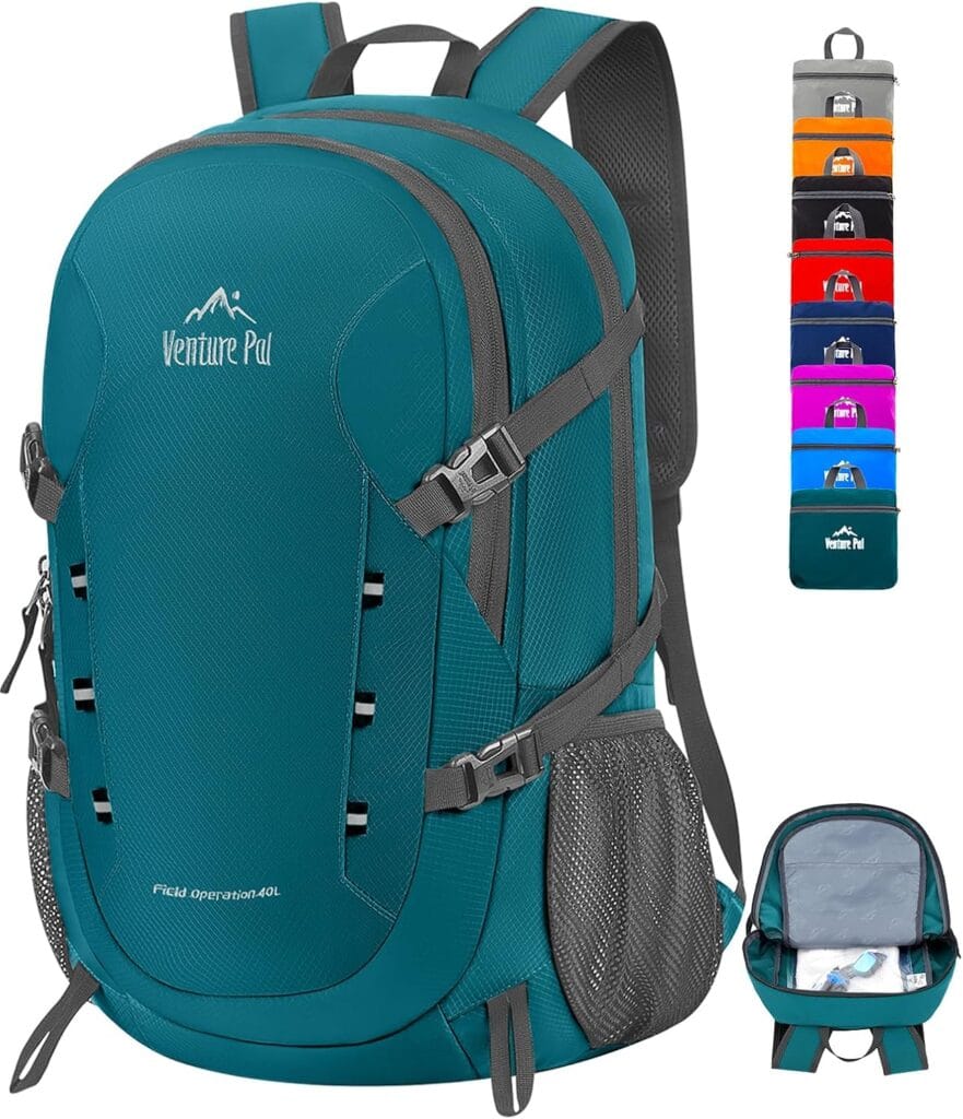 Venture Pal 40L Lightweight Packable Travel Hiking Backpack Daypack
