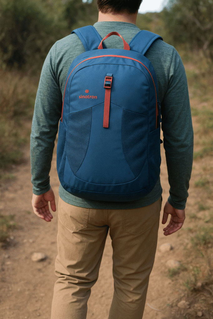 sinotron Lightweight Packable Backpack,Small Foldable Hiking Backpack Day Pack for Travel Camping Outdoor Vacation (Blue) - IN USE