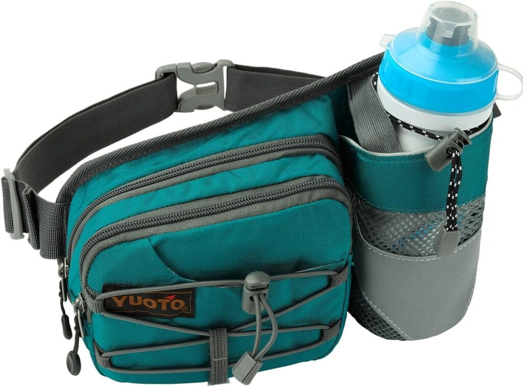 yuoto fanny Pack with Water Bottle Holder for Running Walking Hiking Fanny Pack Hydration Belt
