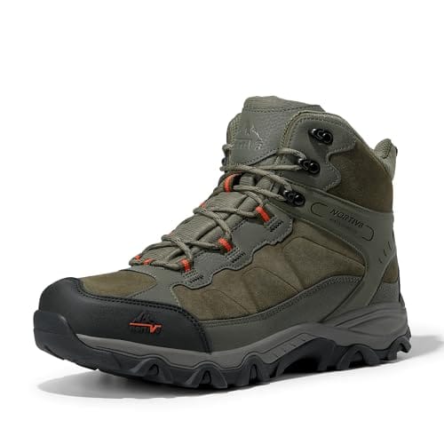 NORTIV 8 Men_s Waterproof Budget Hiking Boots Outdoor Mid Trekking Lightweight Mountaineering Shoes Paladin,Size 11,Army Green,JS19004M