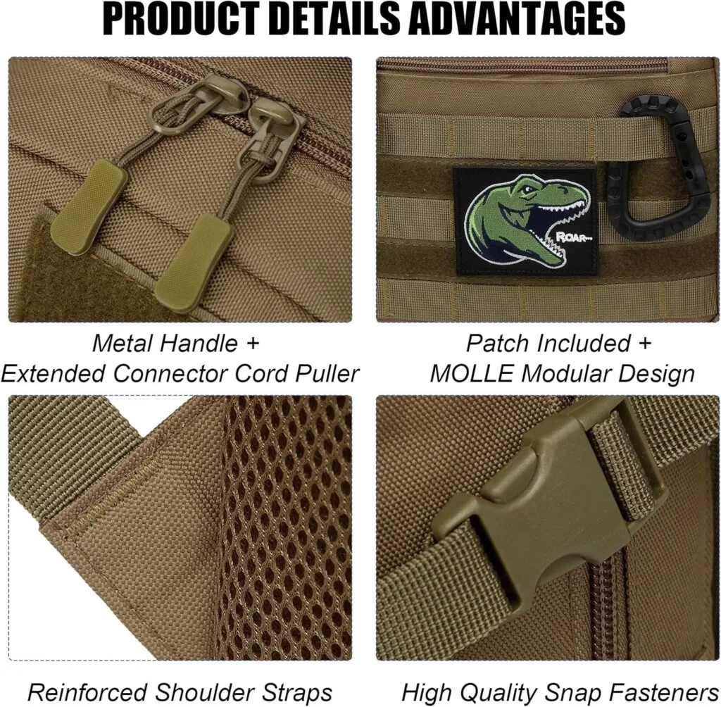 Tactical bag features and details