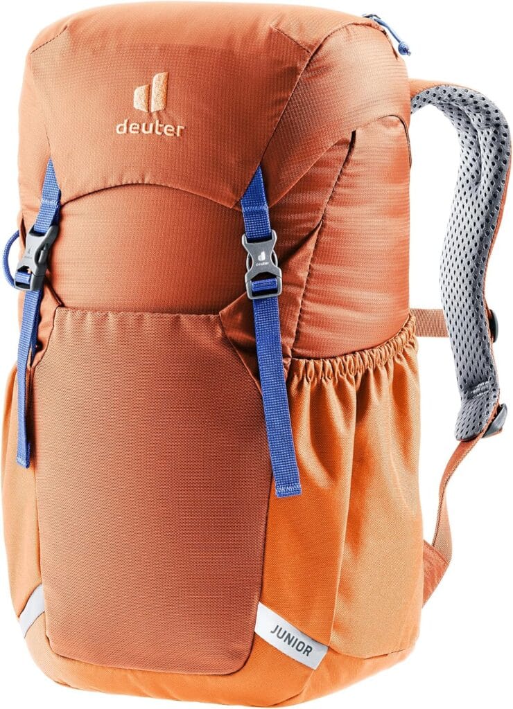 Orange junior backpack with adjustable straps
