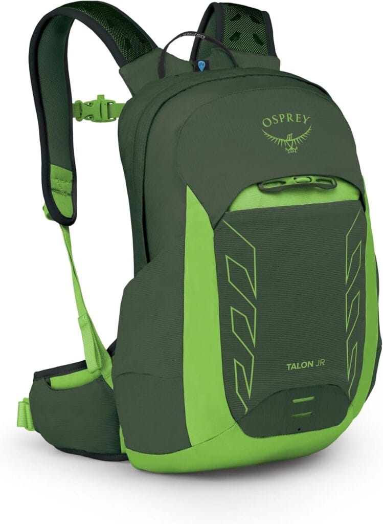 Green lightweight hiking backpack for kids